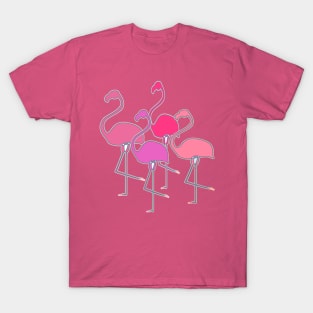 Can't Stop Flamingos-a-Go-Go T-Shirt